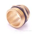 Brass hex nipple with O ring